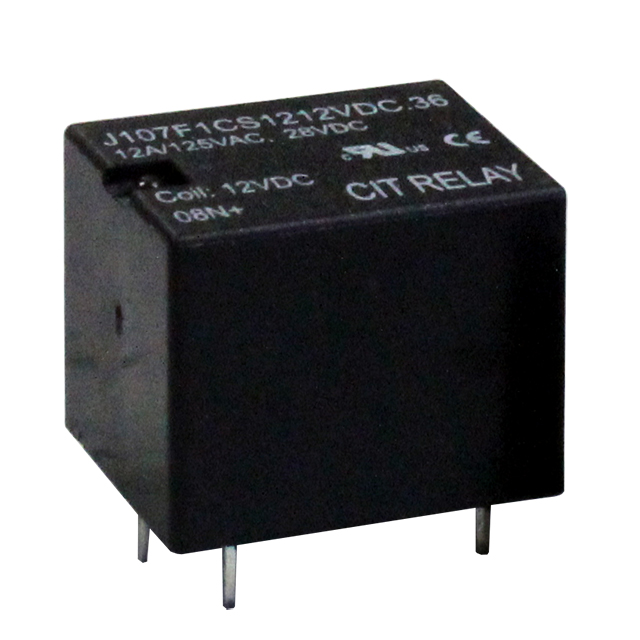 J107F1CS1212VDC.36 CIT Relay and Switch  Power Relays Over 2 Amps